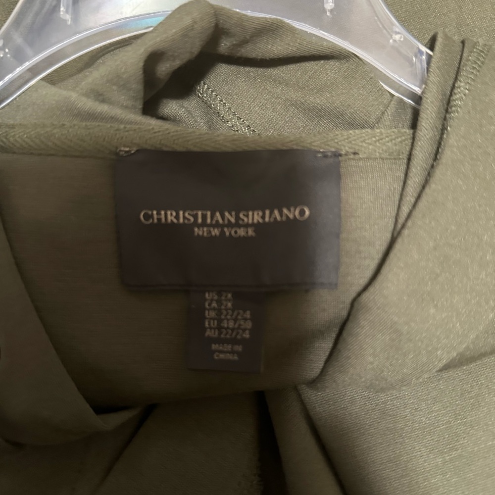 Christian Siriano Olive Hooded Utility Jacket NWT 2X 22/24 - Picture 3 of 4